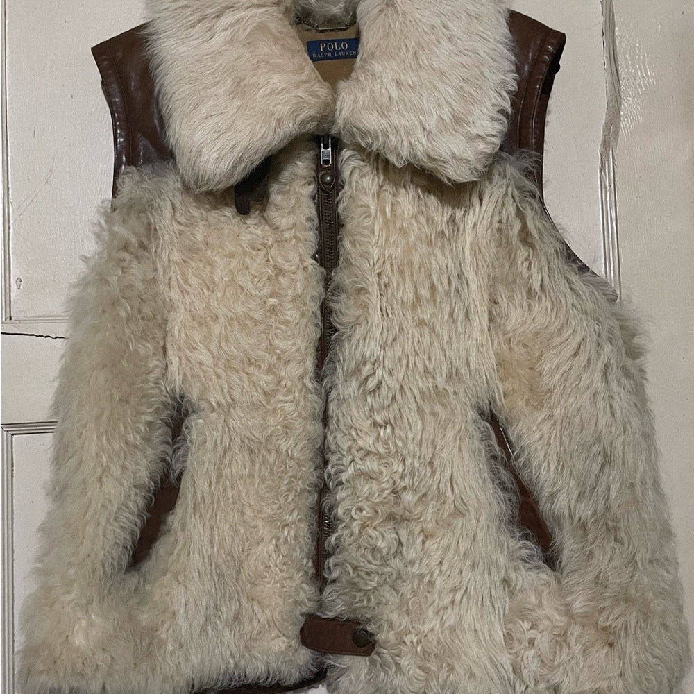 Polo Ralph Lauren shearling vest.